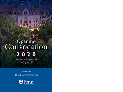 opening convocation 2020 ceremony brochure cover